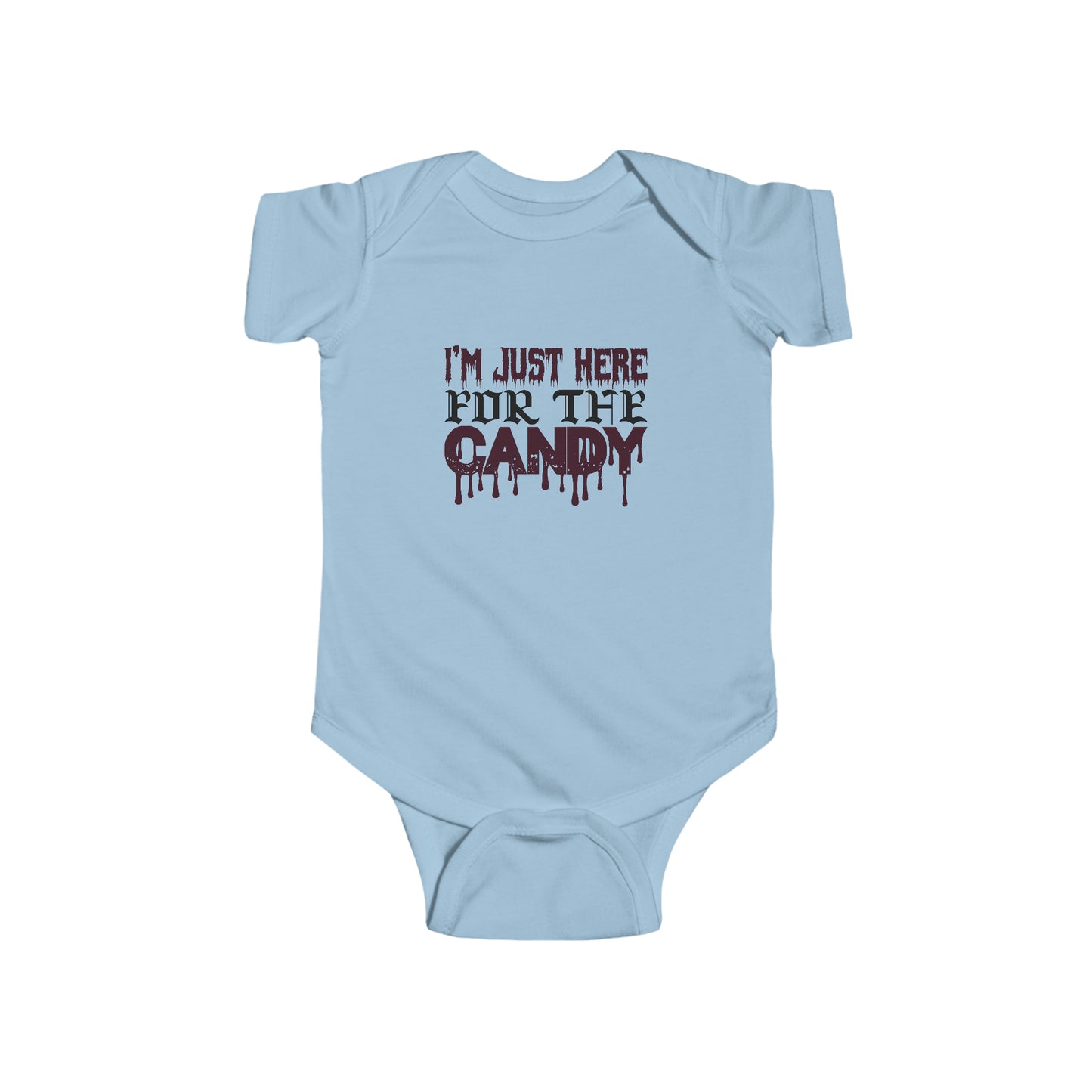 I'm Just Here for the Candy Halloween Infant Fine Jersey Bodysuit