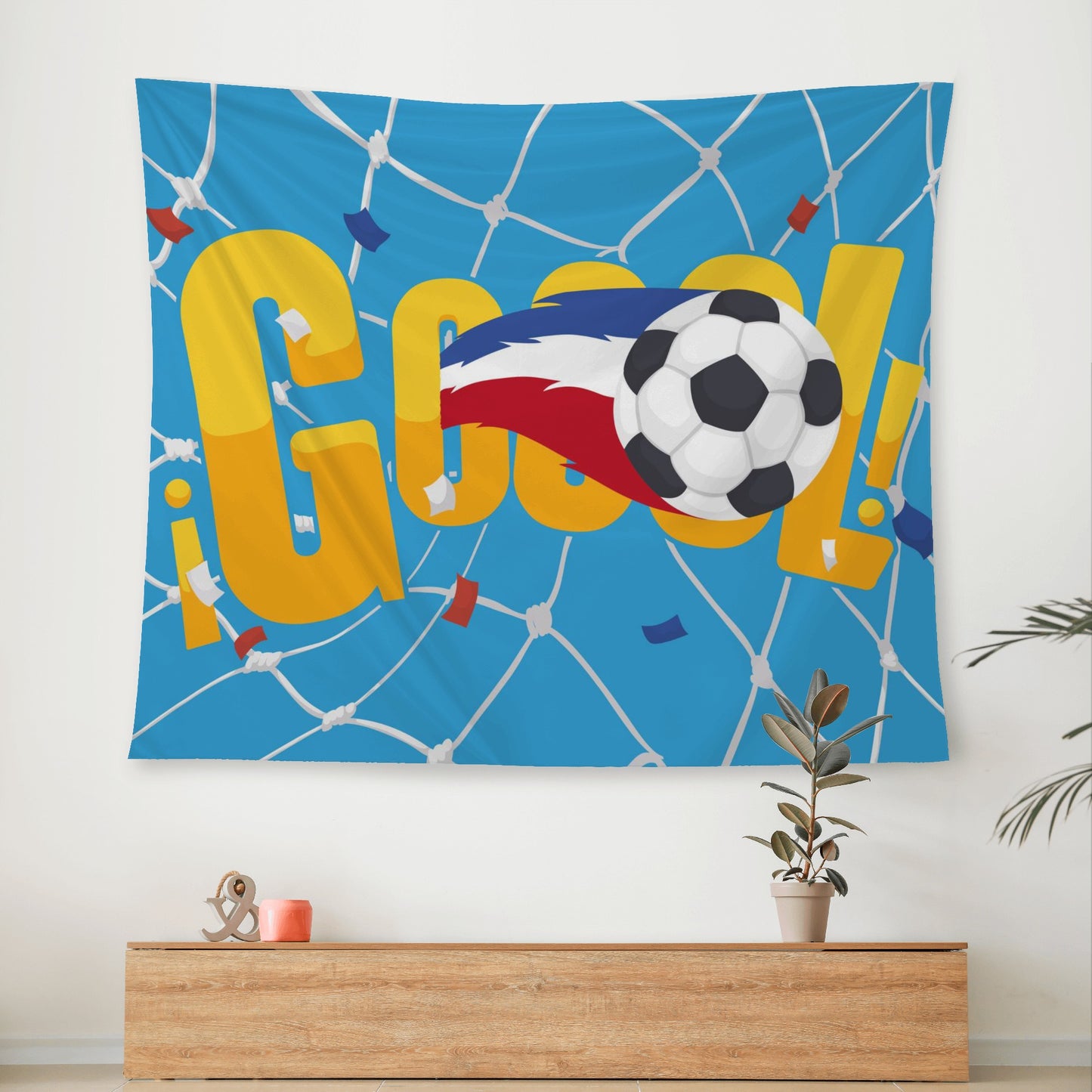 GOAL Kick a Soccer Ball Tapestry To Bring A Sporty Feel to Any Room