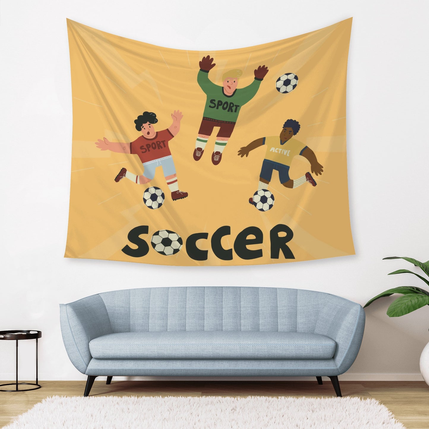 Soccer is Life Tapestry To Bring A Sporty Feel to Any Room