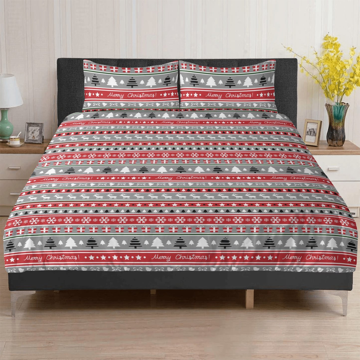 Bring Christmas to Be to Help You Fall Asleep 3 Pcs Beddings