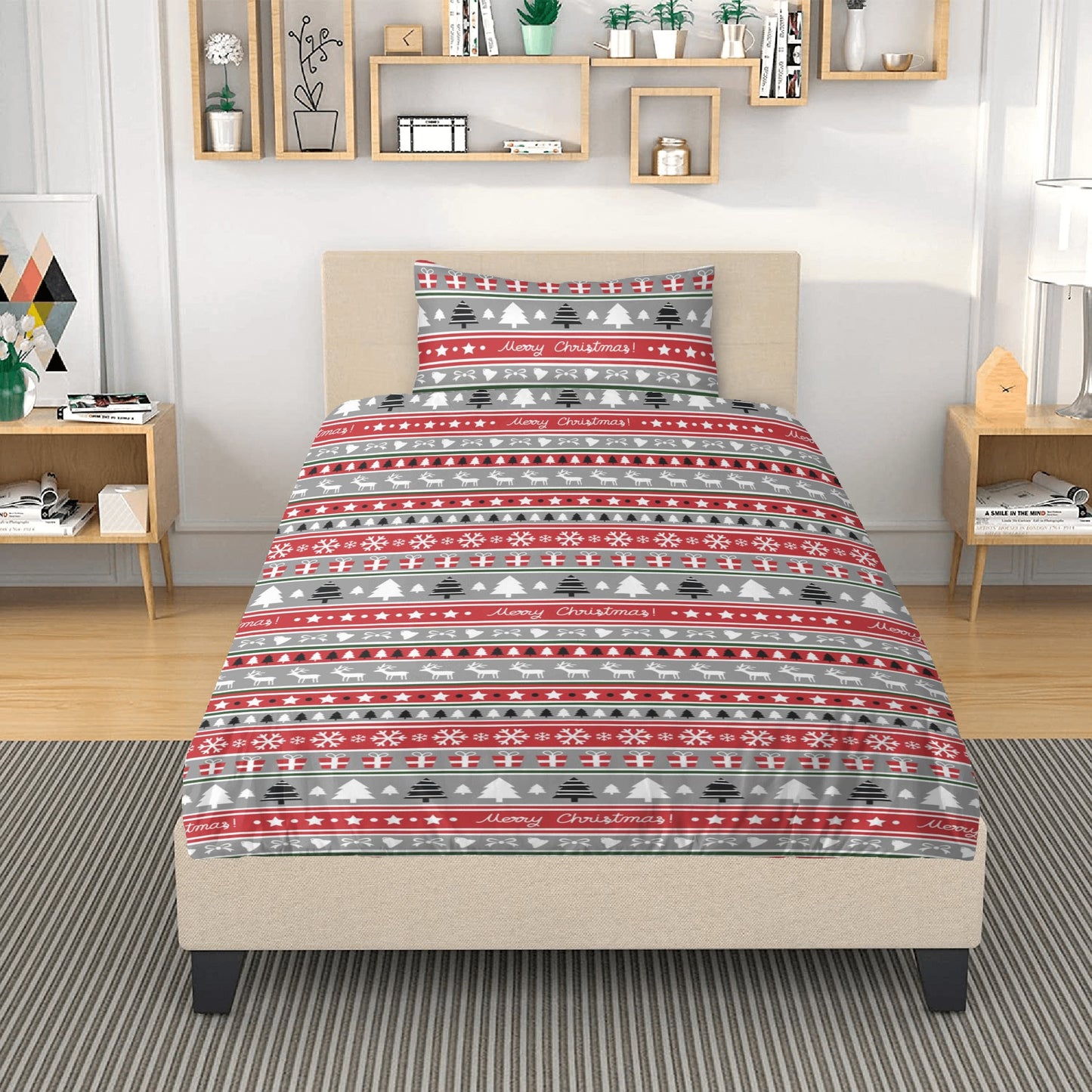 Bring Christmas to Be to Help You Fall Asleep 3 Pcs Beddings