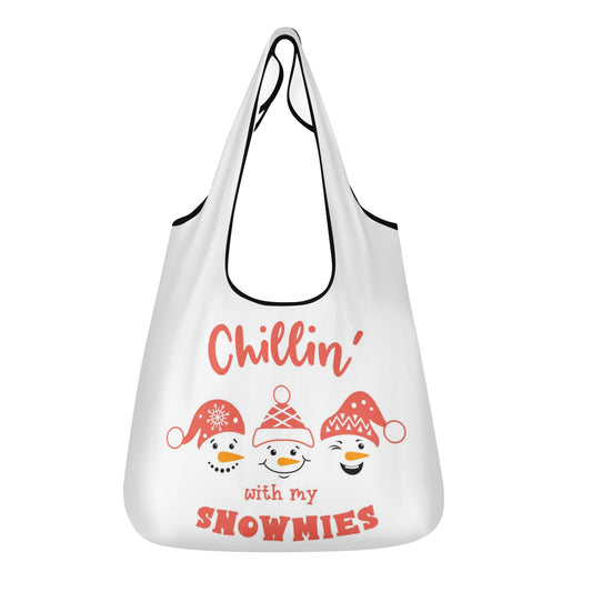 Chilln With My Snowmies Reuseable 3 Pack of Grocery Bags