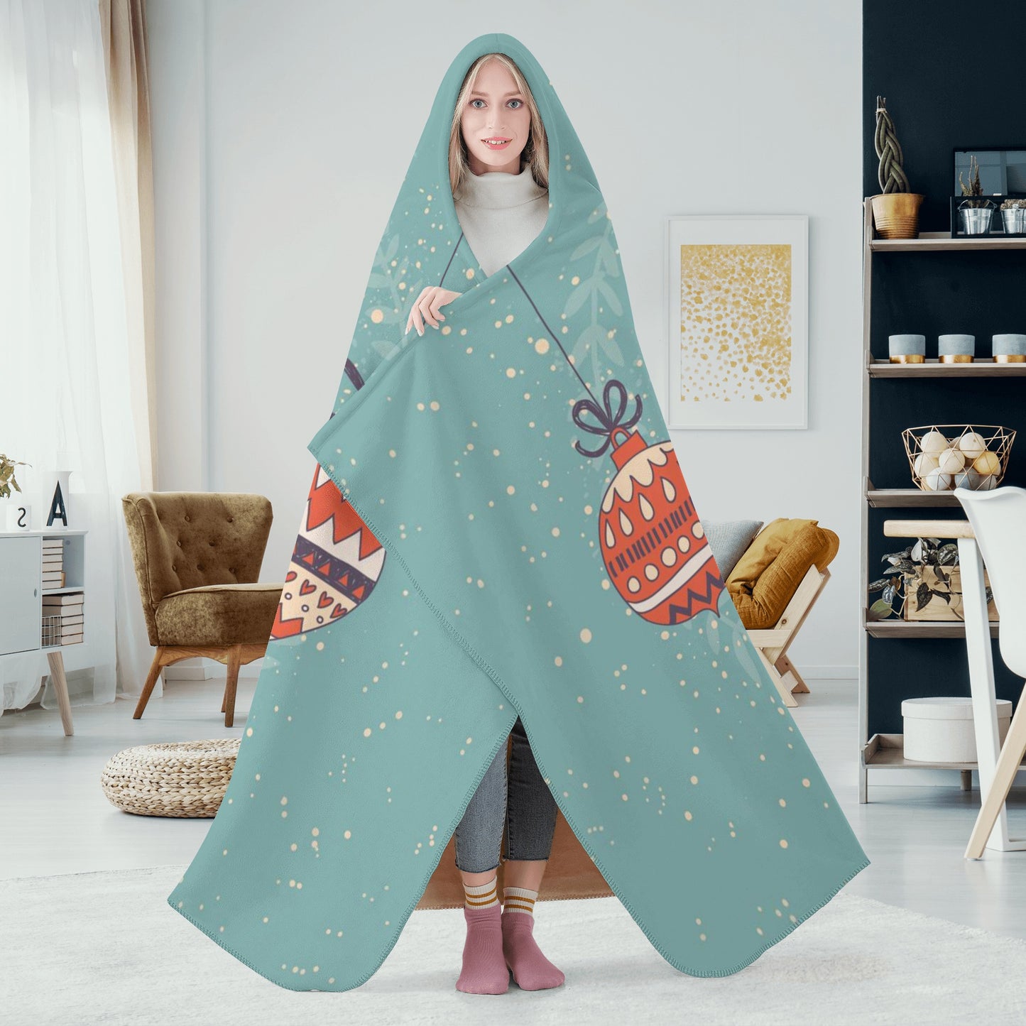 A Christmas Angel  Hooded Blanket