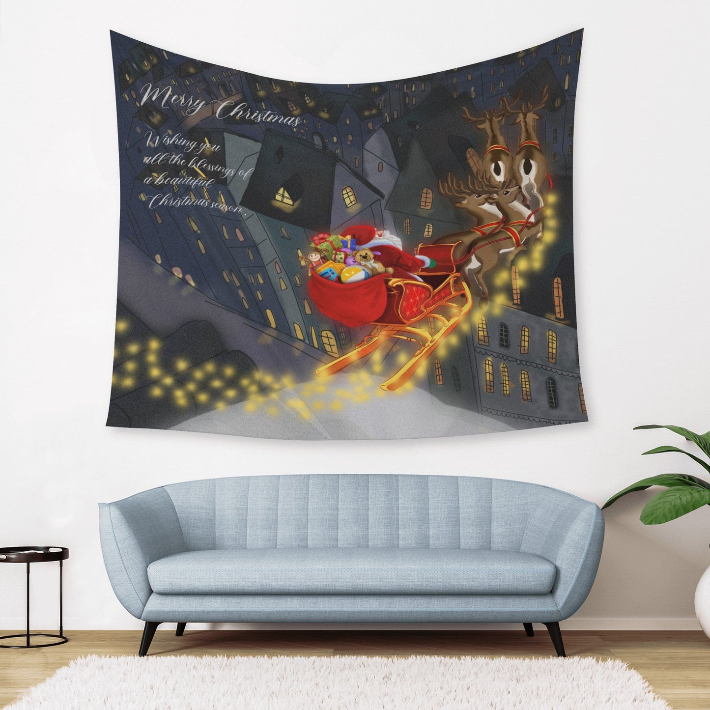 A Christmas Wish For All  Wall Tapestry