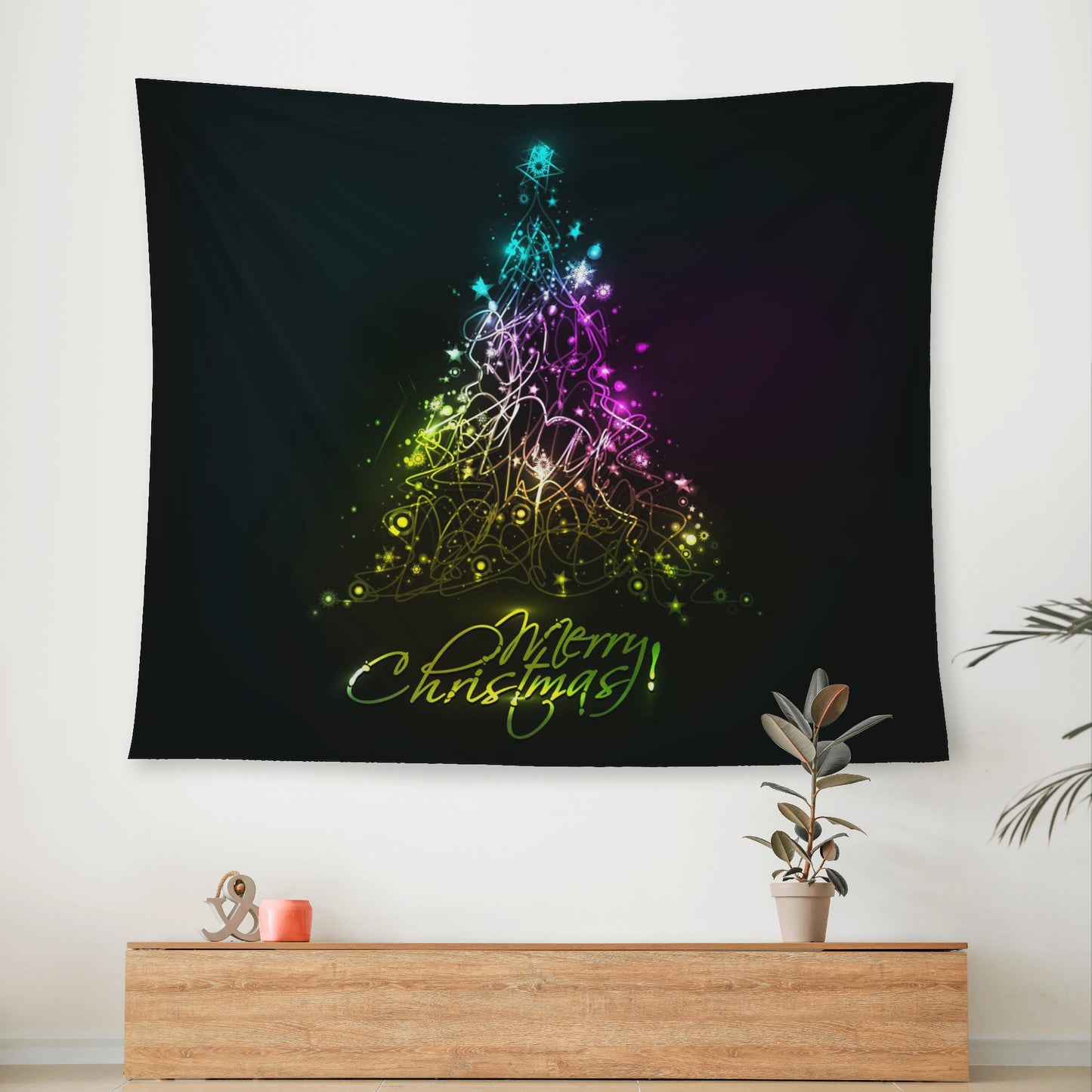 Stunning Addition to Any Home A Christmas Tree Delight Wall Tapestry