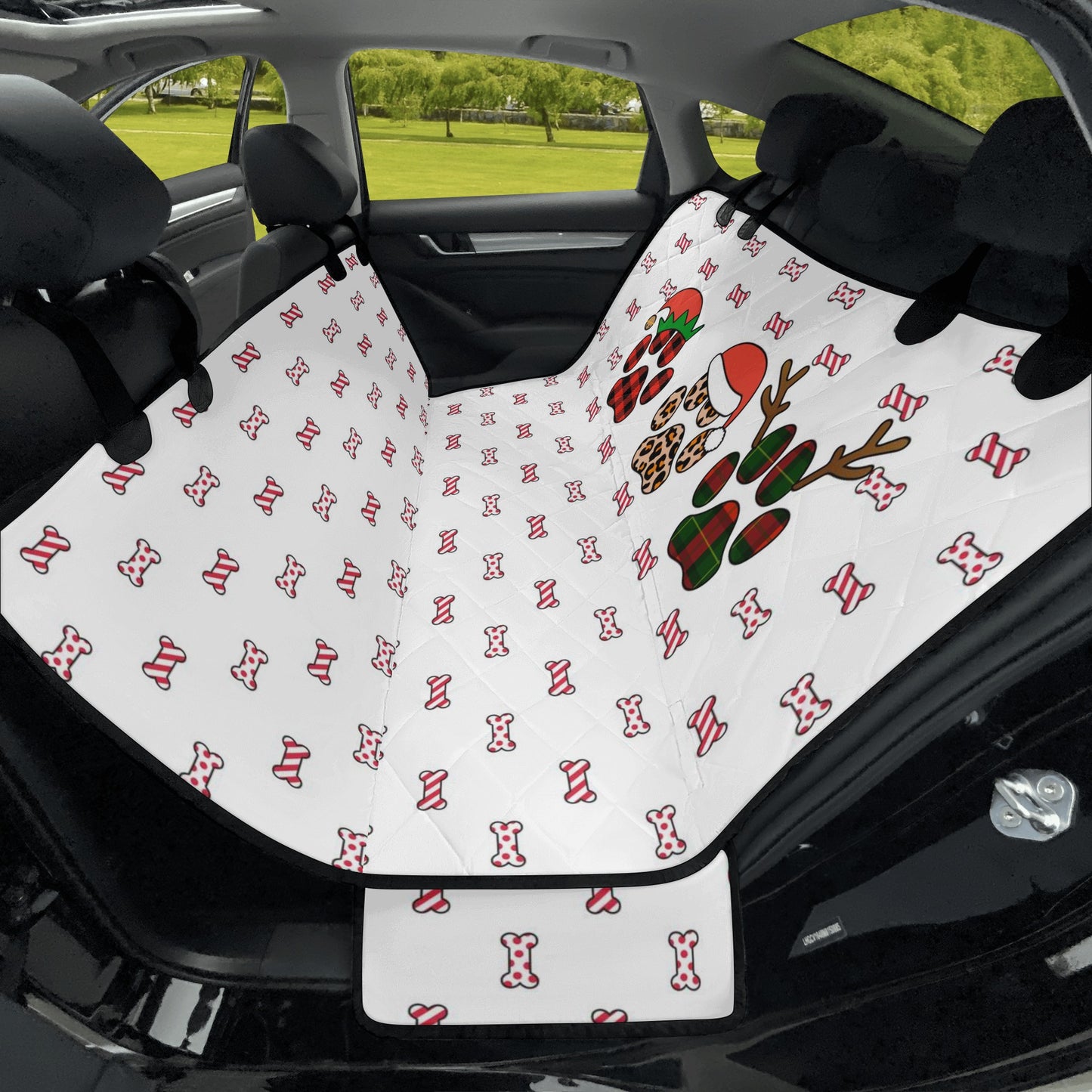 Christmas Themed Backseat Car Pet Seat Covers