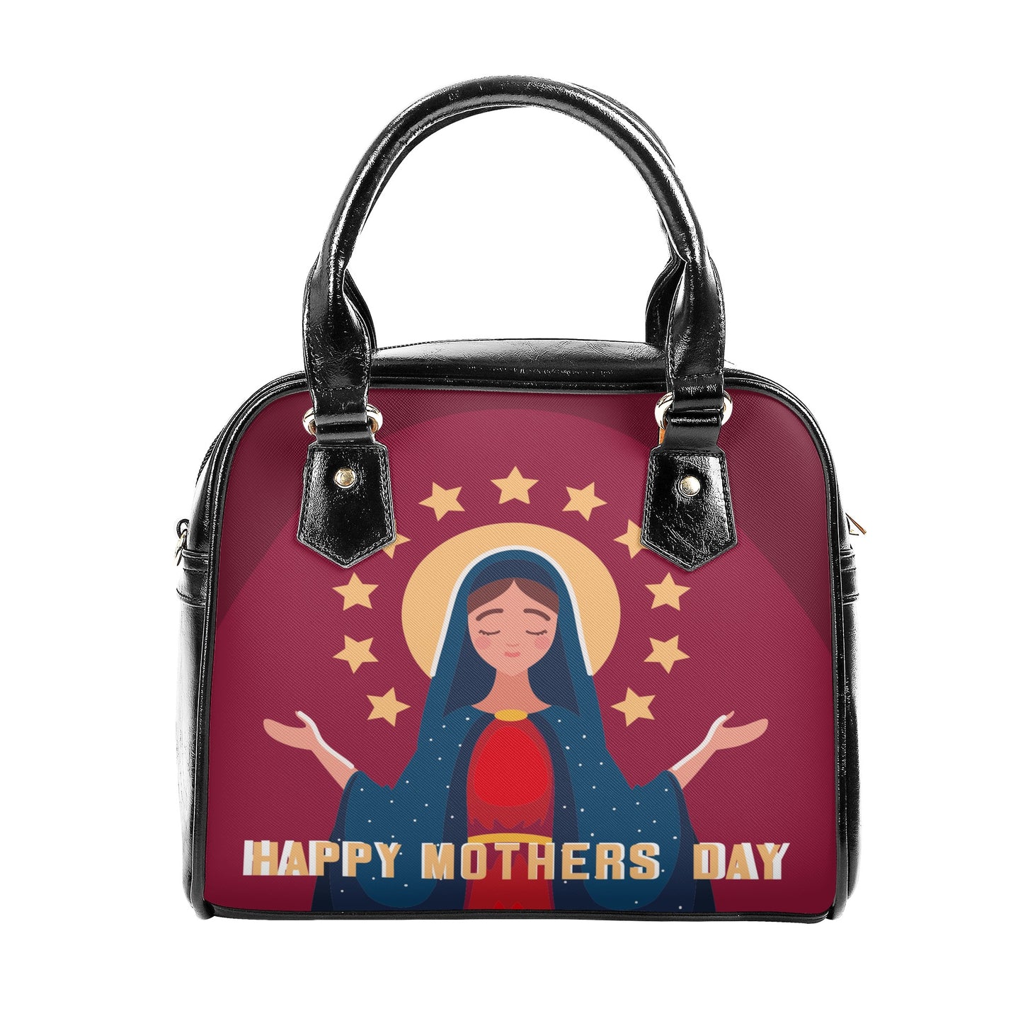 Happy Mothers Day to the Saint that Gave Life PU Shoulder Handbag