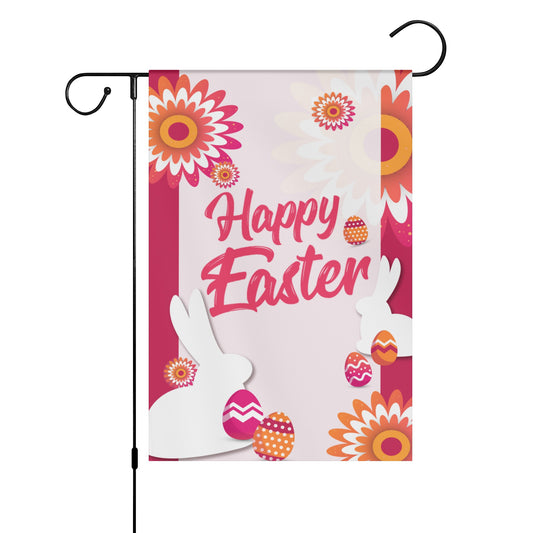 Classic Happy Easter on a Satin Garden Flags 12X18 In