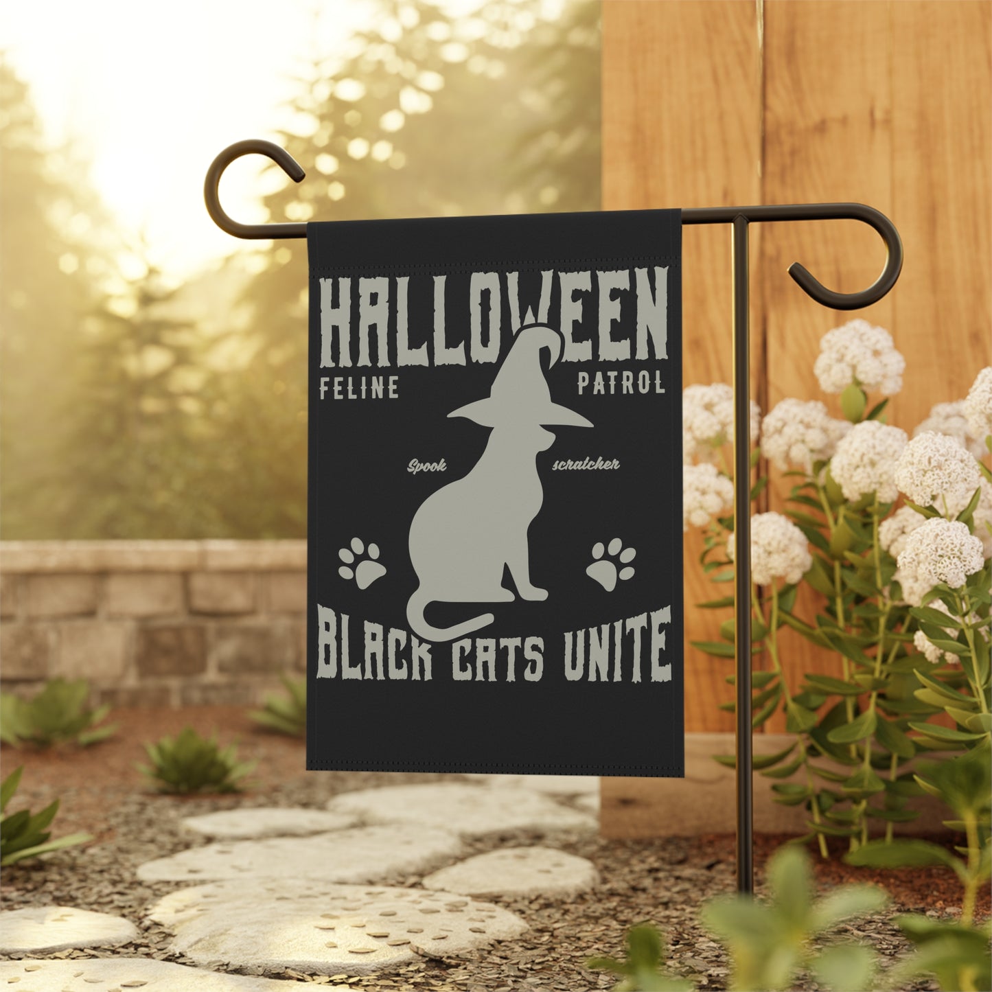 Halloween Black Cats Unit Garden & House Banner