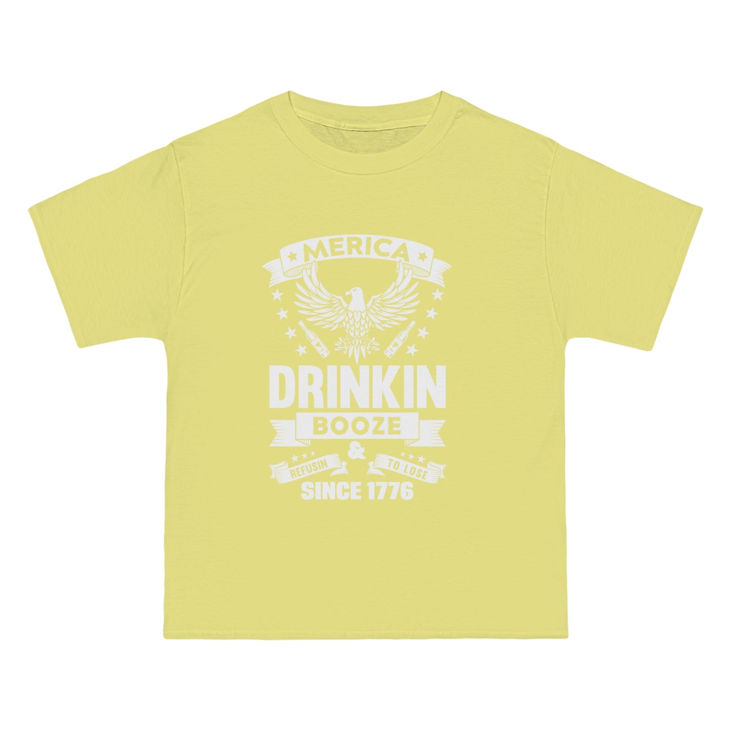 Beefy-T®  American Patriot Drinking Booze Short-Sleeve T-Shirt