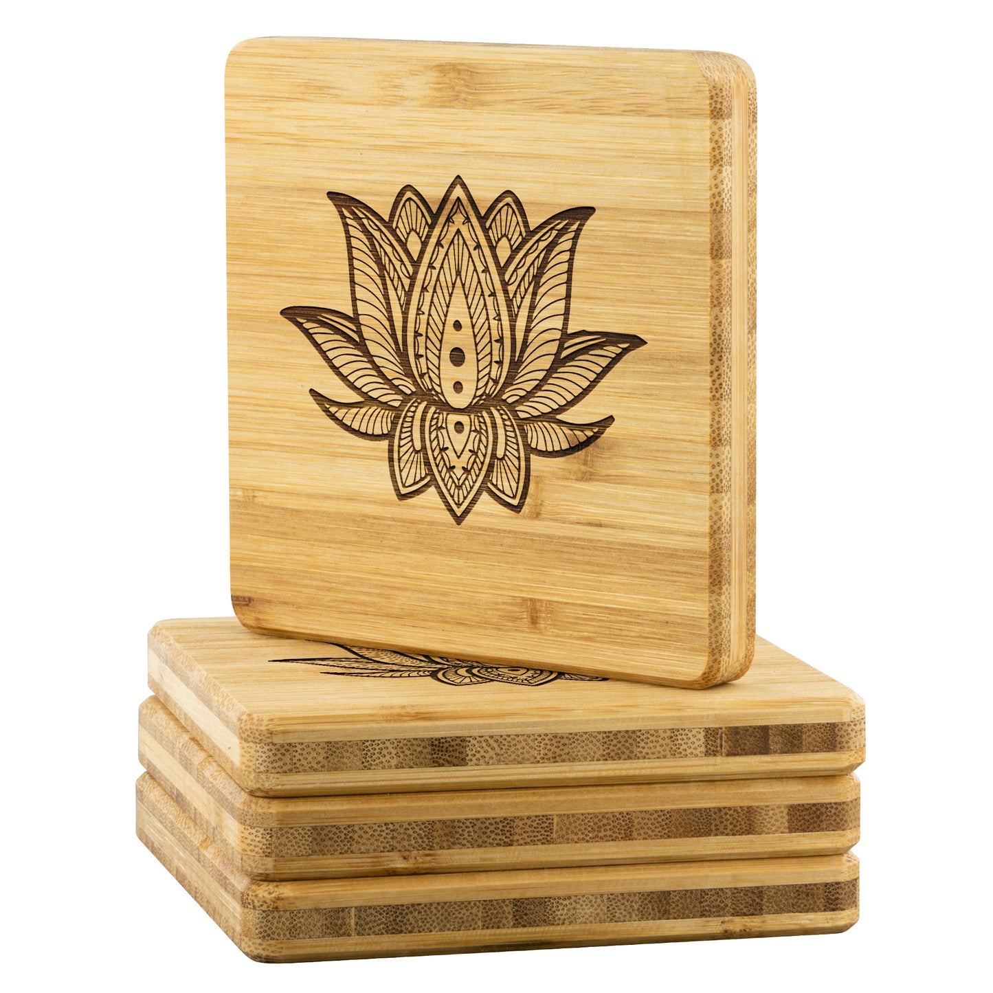 Calming Lotus Flower Coaster Set