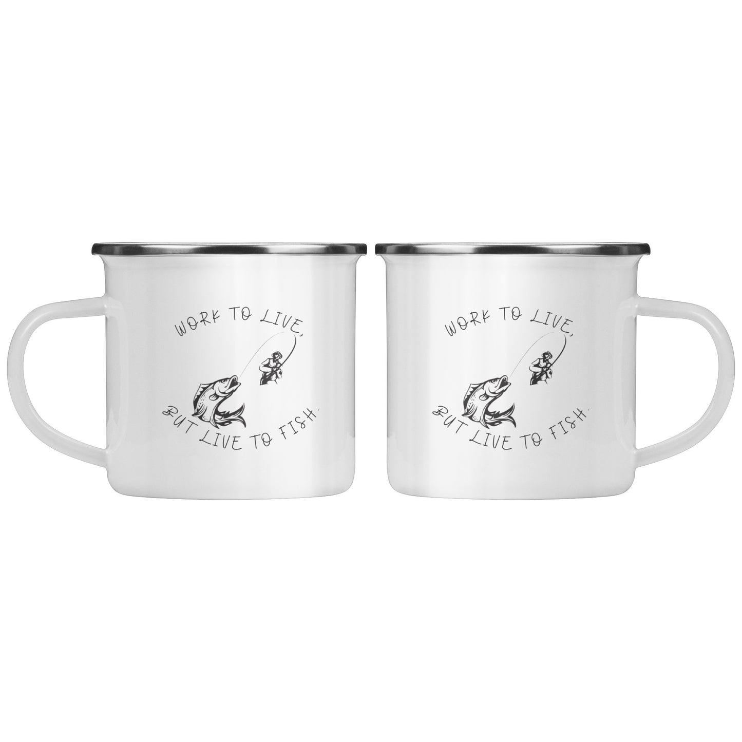 "Live To Fish" Camping Mug For The Outdoor Enthusiast
