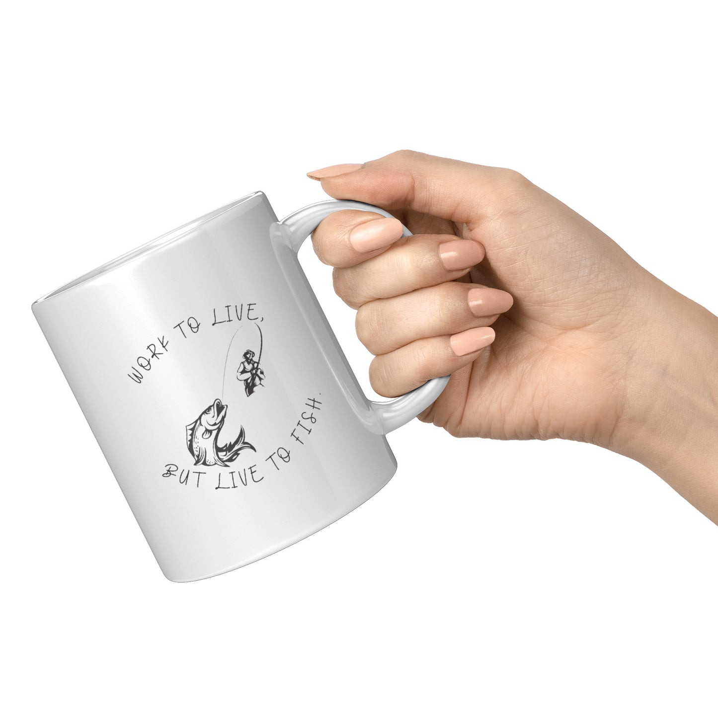 "Live To Fish" Mug For The Outdoor Enthusiast