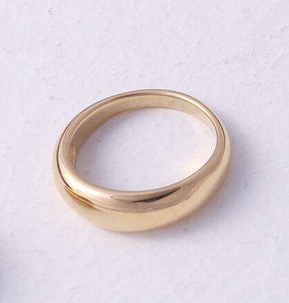 Glossy Stainless Steel Gold Curved Ring With Design Choice