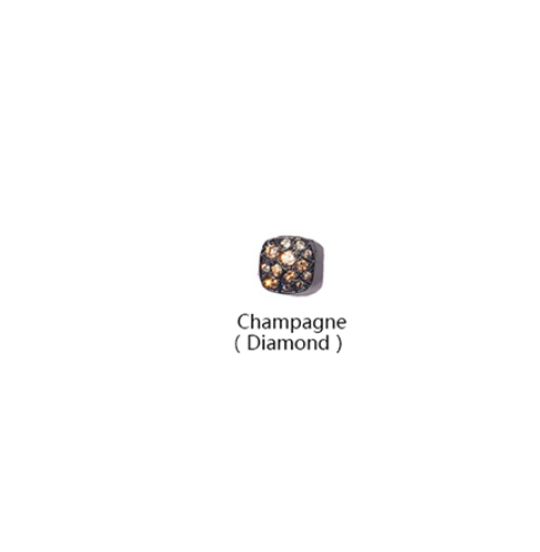 Honeycomb Colored Diamond Ring Fashion Personality Square Gem