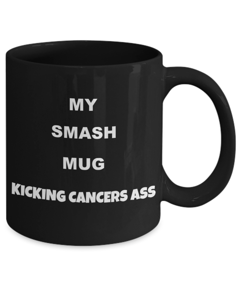 Kicking Cancers Ass Smash Mug black/white