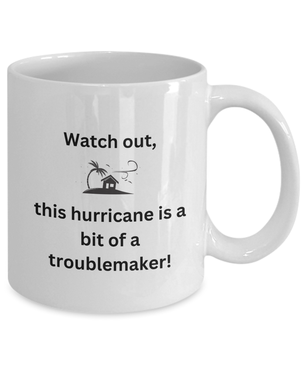 Hurricane Awareness Mug White/Black Available In 2 Sizes