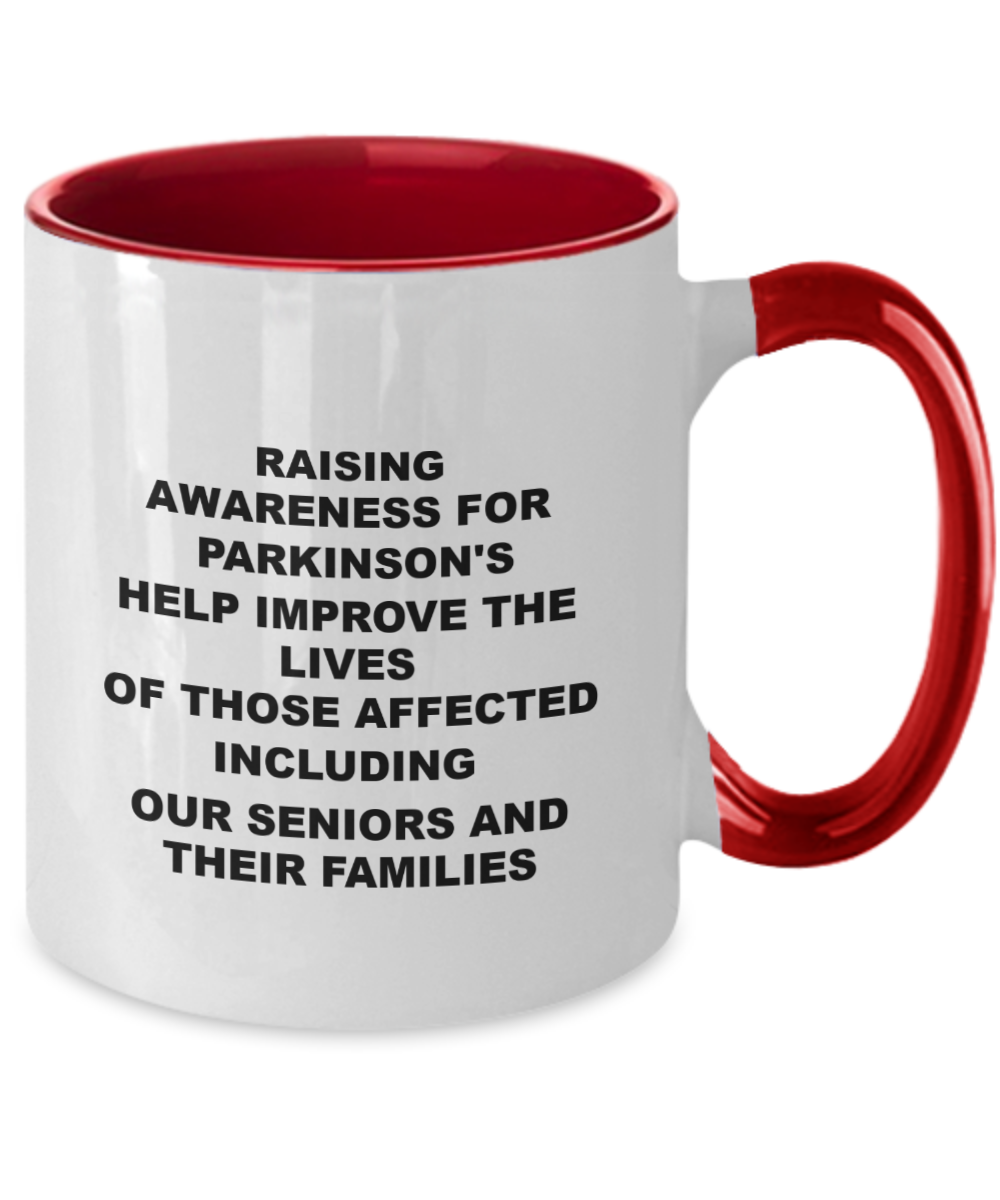 Parkinson's Awareness Mug White/Black, Multiple Colors to Pick From