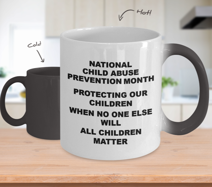 National Child Abuse Month Mug White/Black Color Changing Mug