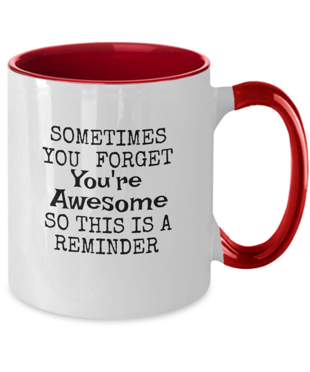 Charming Motivational "You're Awesome" Mug, White/Black Multiple Colors to Choose From