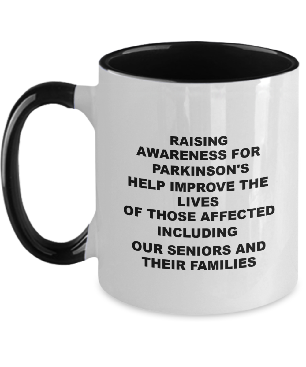Parkinson's Awareness Mug White/Black, Multiple Colors to Pick From
