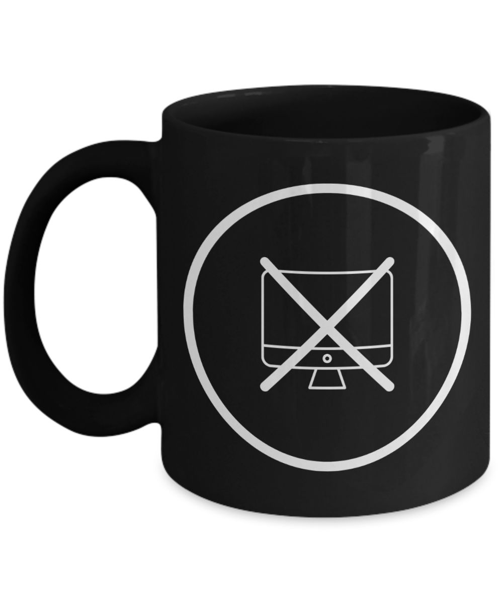 Motivational Mug To Remind Us To Be "Screen Free" Black/White Available In 2 Sizes