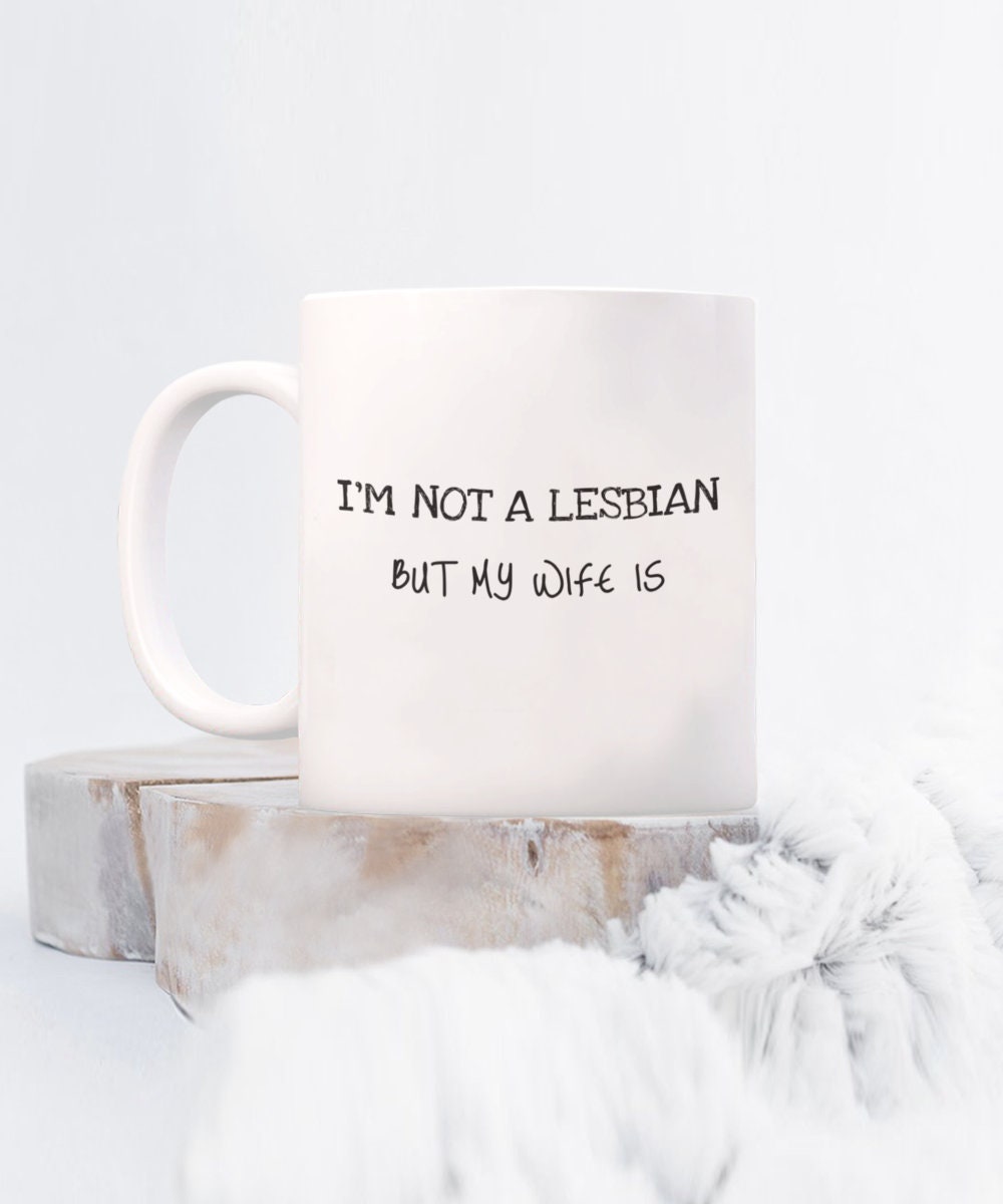 LGBTQ2S+ Lesbian Wife Pride Mug White/Black 2 size options