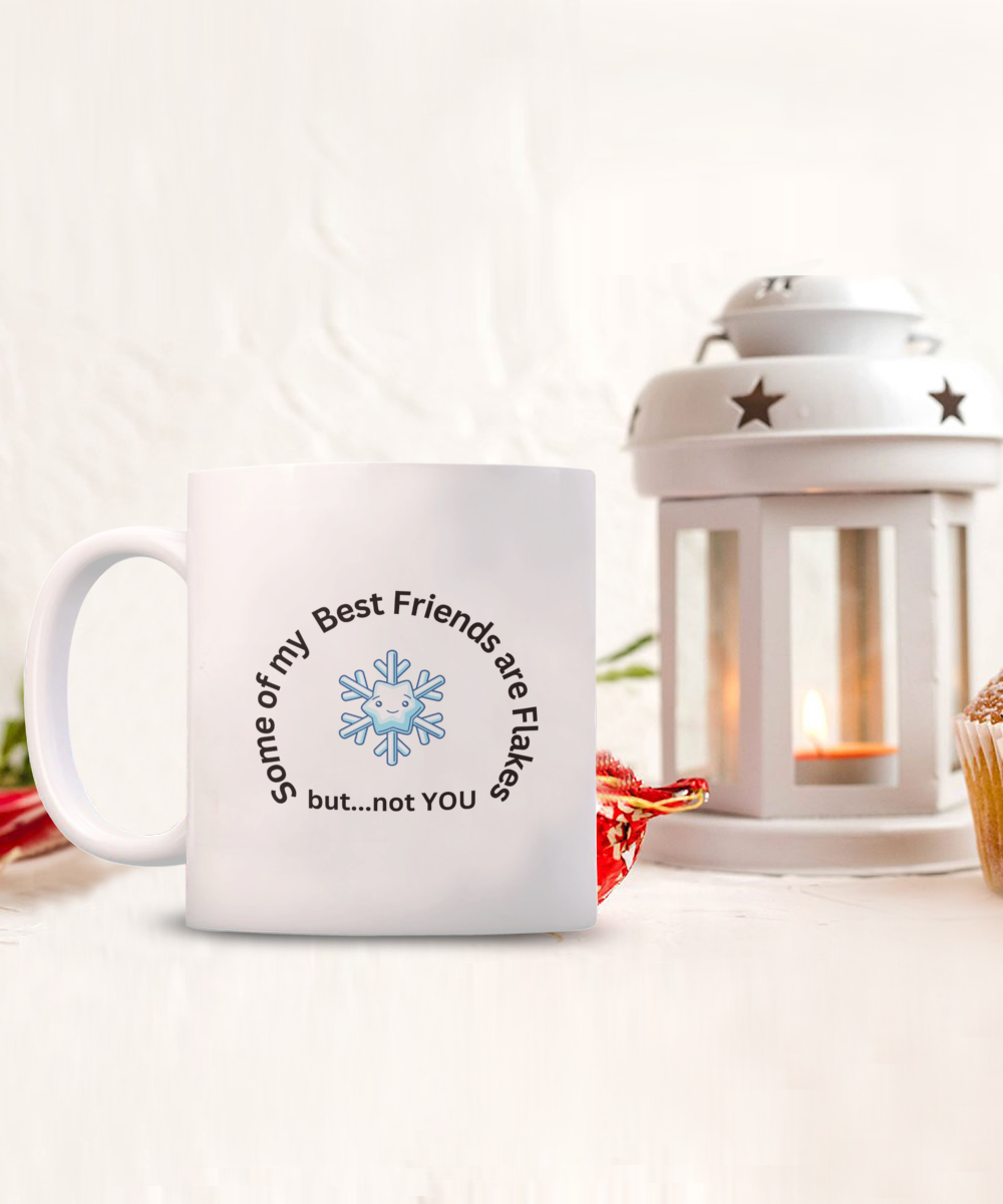 Comical Snowflake Coffee Mug Great Gift Idea for Cynical