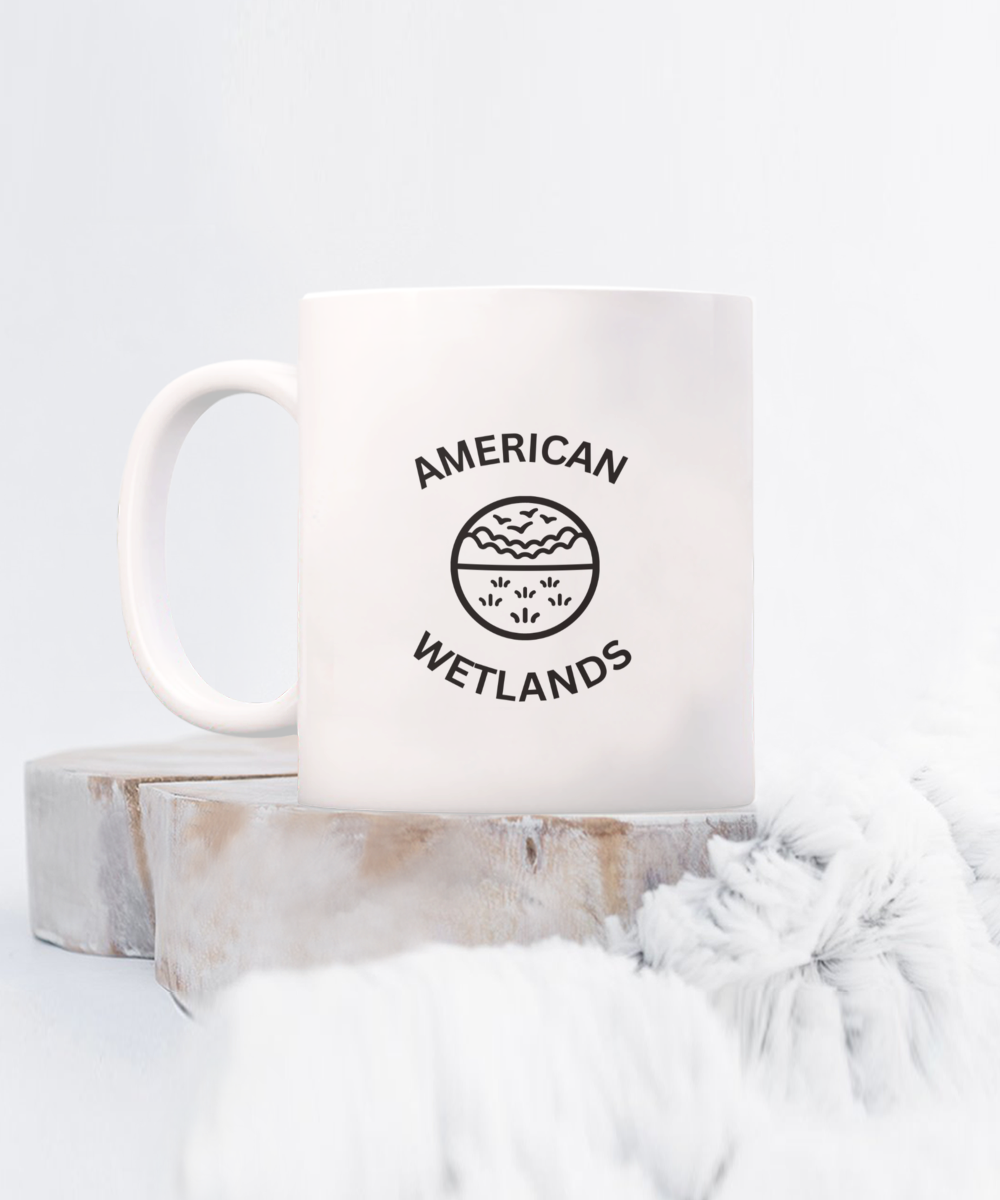 Celebrate Awareness In May With This Charming "American Wetlands" Mug White/Black